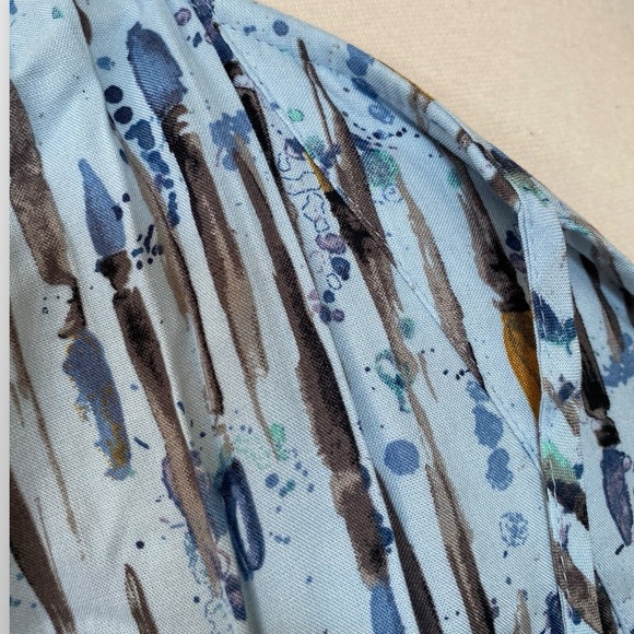 Evri Woman's Size 2X Top Shirt Tunic Blue Lightweight Flowy 3/4 Sleeve - Picture 4 of 9